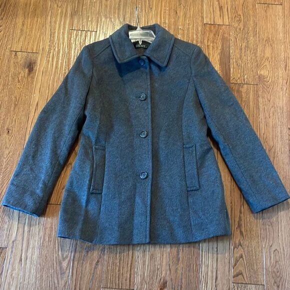 Lauren Ralph Lauren grey wool peacoat size 10 - Picture 6 of 11